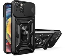 Hurtel Hybrid Armor CamShield dėklas iPhone 15 Plus – juodas