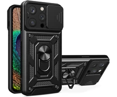 Hurtel Hybrid Armor Camshield dėklas iPhone 14 Pro Max – juodas