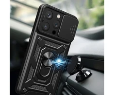 Hurtel Hybrid Armor Camshield dėklas iPhone 15 Pro – rožinis