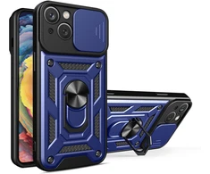 Hurtel Hybrid Armor Camshield dėklas iPhone 15 Plus – mėlynas