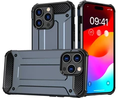 Hurtel Hybrid Armor dėklas iPhone 15 Pro Max – mėlynas