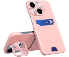 Hurtel iPhone 14 Plus odinis dėklas su stovele – rožinis