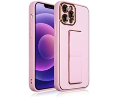 Hurtel Rožinė Naujas Kickstand Case dėklas, skirtas iPhone 13 Pro Max su rožinės spalvos stovu