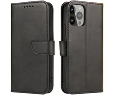 Hurtel Magnet Case dėklas su pinigine iPhone 15 Pro – juodas