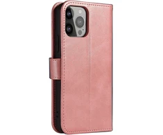 Hurtel Magnet Case knyginis dėklas iPhone 13 Pro – rožinis