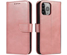 Hurtel Magnet Case knyginis dėklas iPhone 13 Pro – rožinis