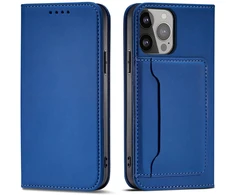Hurtel Magnet dėklas iPhone 14 – mėlynas, piniginė