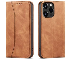 Hurtel Magnet Fancy Case dėklas iPhone 13 Pro Max – rudas
