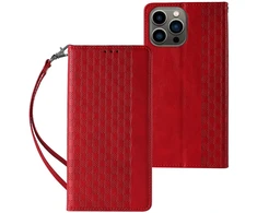 Hurtel Magnet Strap dėklas iPhone 14 Pro Max – raudonas