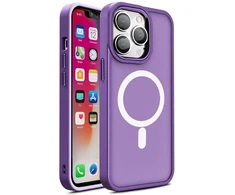 Hurtel Magnetic Color Matte Apple iPhone 15 Plus - dėklas telefonui violetinės spalvos