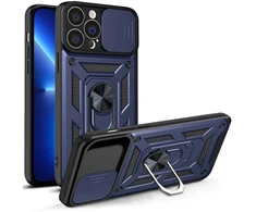 Hurtel Šarvuotas dėklas iPhone 13 Pro su kameros dangteliu – mėlynas