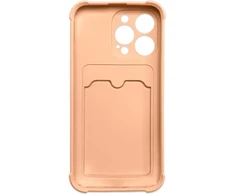 Hurtel Šarvuotas dėklas su kortelių kišene iPhone 13 mini – rožinis