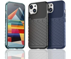 Hurtel Šarvuotas TPU dėklas iPhone 15 Thunder Case – mėlynas
