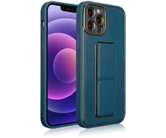 Hurtel Silikoninis dėklas iPhone 13 Pro su stovu – mėlynas