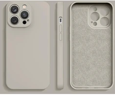 Hurtel Silikoninis dėklas iPhone 14 Plus – smėlio