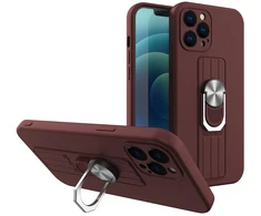 Hurtel Silikoninis dėklas Ring Case iPhone 13 mini – rudas