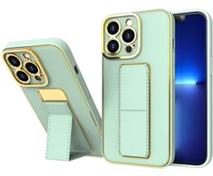 Hurtel Silikoninis dėklas su stovu iPhone 13 Pro Max – žalias