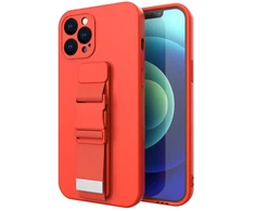 Hurtel Silikoninis dėklas su virvele Galaxy S21+ 5G – raudonas