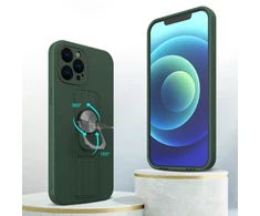 Hurtel Silikoninis dėklas su žiedu iPhone 12 Pro Max – geltonas