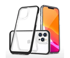 Hurtel Skaidrus 3in1 dėklas iPhone 13 Pro Max – juodas rėmelis