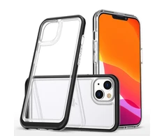 Hurtel Skaidrus Clear 3in1 dėklas iPhone 14 – juodas rėmelis