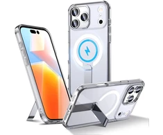 Dėklas Hurtel Hybrid Armor X Case skirtas Samsung Galaxy S26 with Stand, Compatible with MagSafe – skaidrus