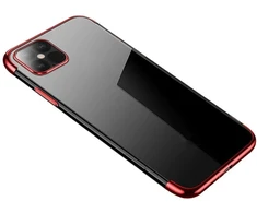 Hurtel Skaidrus plonas TPU dėklas Galaxy S21+ 5G – raudonas