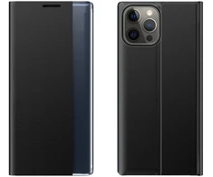Hurtel Sleep Case atverčiamas dėklas iPhone 13 Pro Max – juodas
