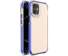 Hurtel Spring Armor skaidrus TPU dėklas iPhone 12 mini – mėlynas