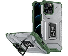 Hurtel Žalias hibridinis dėklas iPhone 13 Pro su žiedu
