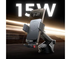 Joyroom JR-ZS241S car mount with inductive charger skirtas dashboard – juodos spalvos