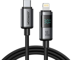 Joyroom S-A16 Pro Prism Series 30W USB-C - Lightning Laidas su ekranu 1.2m - juodas