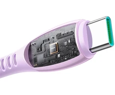 Joyroom S-A59 Vibrant serijos 3A USB-A - USB-C kabelis 1.2m - Violetinė