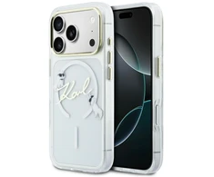 Dėklas Karl Lagerfeld IML Choupettes Karl Script Logo MagSafe Case for iPhone 17 Pro - Clear