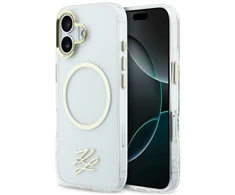 Dėklas Karl Lagerfeld IML KL Script Logo MagSafe Case for iPhone 17 - Transparent