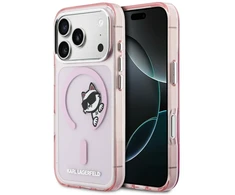 Dėklas Karl Lagerfeld IML Peekaboo MagSafe Case for iPhone 17 Pro - Rožinė