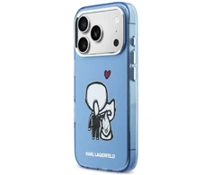 „Karl Lagerfeld Karl &amp; Choupette Back MagSafe“ dėklas, skirtas „iPhone 17 Pro Max“ - Mėlyna