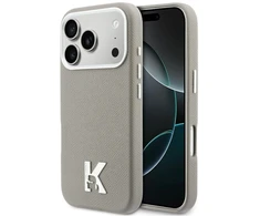 Dėklas Karl Lagerfeld case for IPHONE 17 Pro compatible with MagSafe KLHMP17L5PGFKHGG (PU FW W/ KHead Logo) pilka