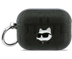 Dėklas Karl Lagerfeld Monogram Choupette Head Case for AirPods Pro 3 - Juodas
