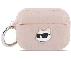 Dėklas Karl Lagerfeld Monogram Choupette Head Case for AirPods Pro 3 - Rožinė