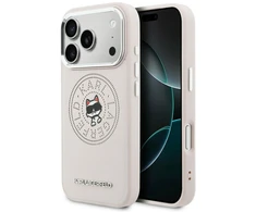 Dėklas Karl Lagerfeld Point &amp; Choupette Sketch MagSafe Case for iPhone 17 Pro - Rožinė