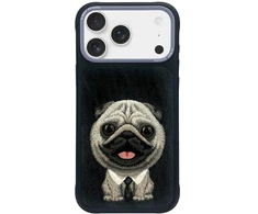 Nimmy Big Eyed Pet 2.0 Dog dėklas skirtas iPhone 17 Pro - Juoda