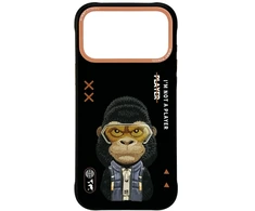 „Nimmy Cool&amp;Cute 2.0 Gorilla“ dėklas, skirtas „iPhone 17 Pro“ - Juodas
