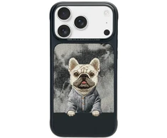 „Nimmy Gentle Pets“ serijos šunims skirtas „MagSafe“ dėklas, skirtas „iPhone 17 Pro“ - juodas