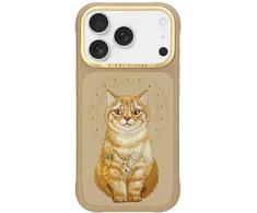 „Nimmy Lucky Fashion Cat“ „MagSafe“ dėklas, skirtas „iPhone 17 Pro“ – ruda