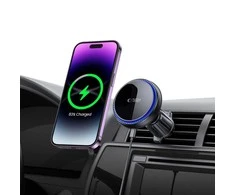 Tech-Protect MM15W-V4 automobilinis telefono laikiklis su MagSafe 15W indukciniu įkrovikliu oro ventiliacijai - juodas