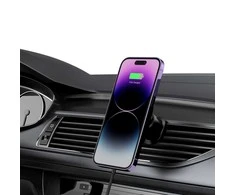Tech-Protect MM15W-V1 automobilinio telefono laikiklis su MagSafe 15W indukciniu įkrovikliu oro ventiliacijai - juodas