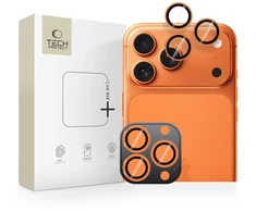 Tech-Protect Camring Fit+ Camera Cover for iPhone 14 Pro / Max / 15 Pro / Max / 16 Pro / Max / 17 Pro / Max - Oranžinis