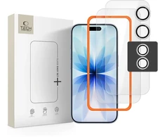 Tech-Protect Easy Set+ 3-pack apsauginis stiklas skirtas Apple iPhone 17 – transparent