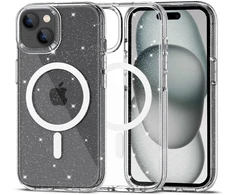Tech-Protect FlexAir hibridinis MagSafe iPhone 15 dėklas – skaidrus blizgus